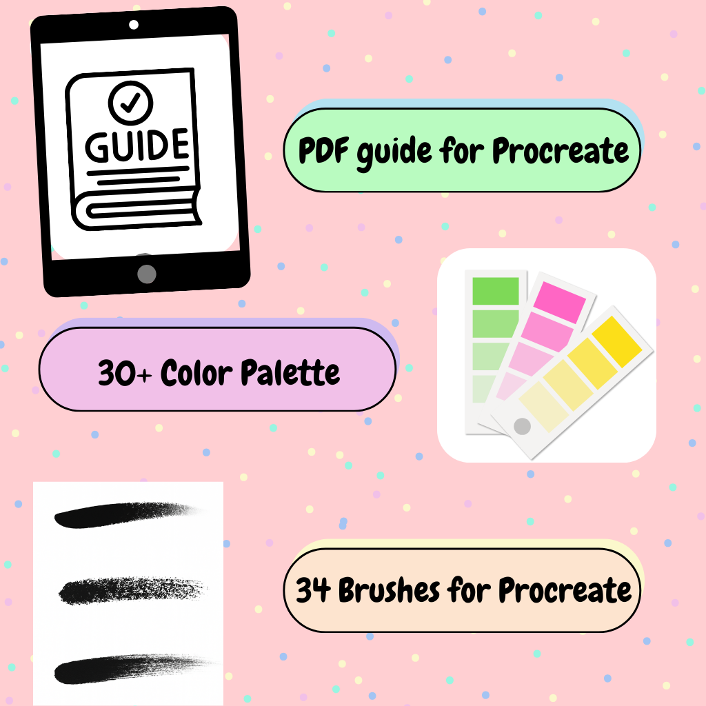 Kawaii Procreate Bundle Plus
