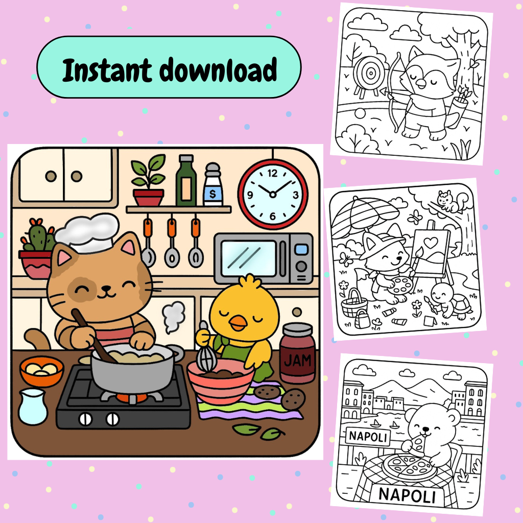 Kawaii Coloring Bundle Plus