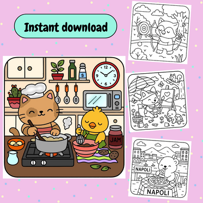 Kawaii Coloring Bundle Plus